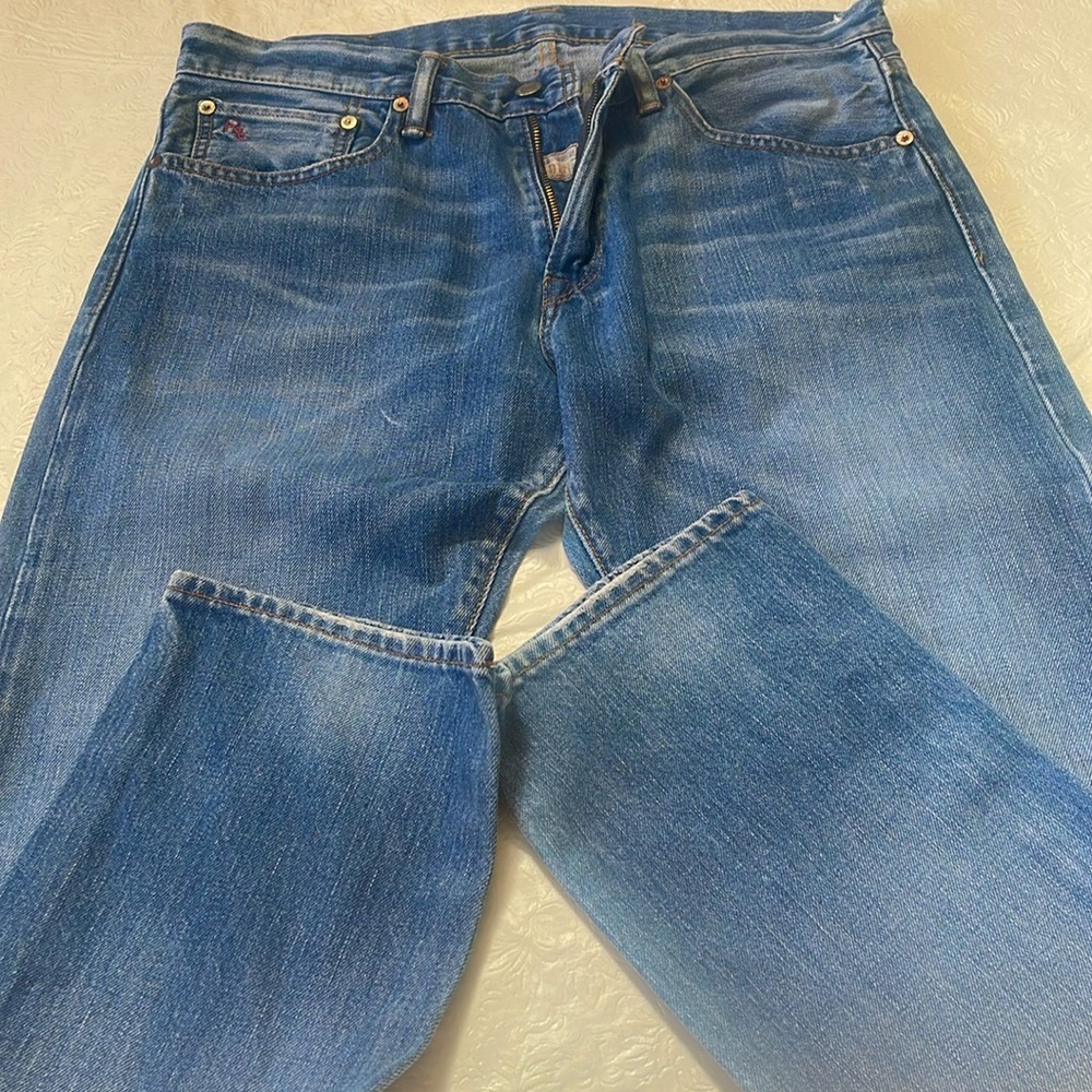 RALPH LAUREN POLO JESN Stylish Blue HIGH QUALITY  Denim Fabric